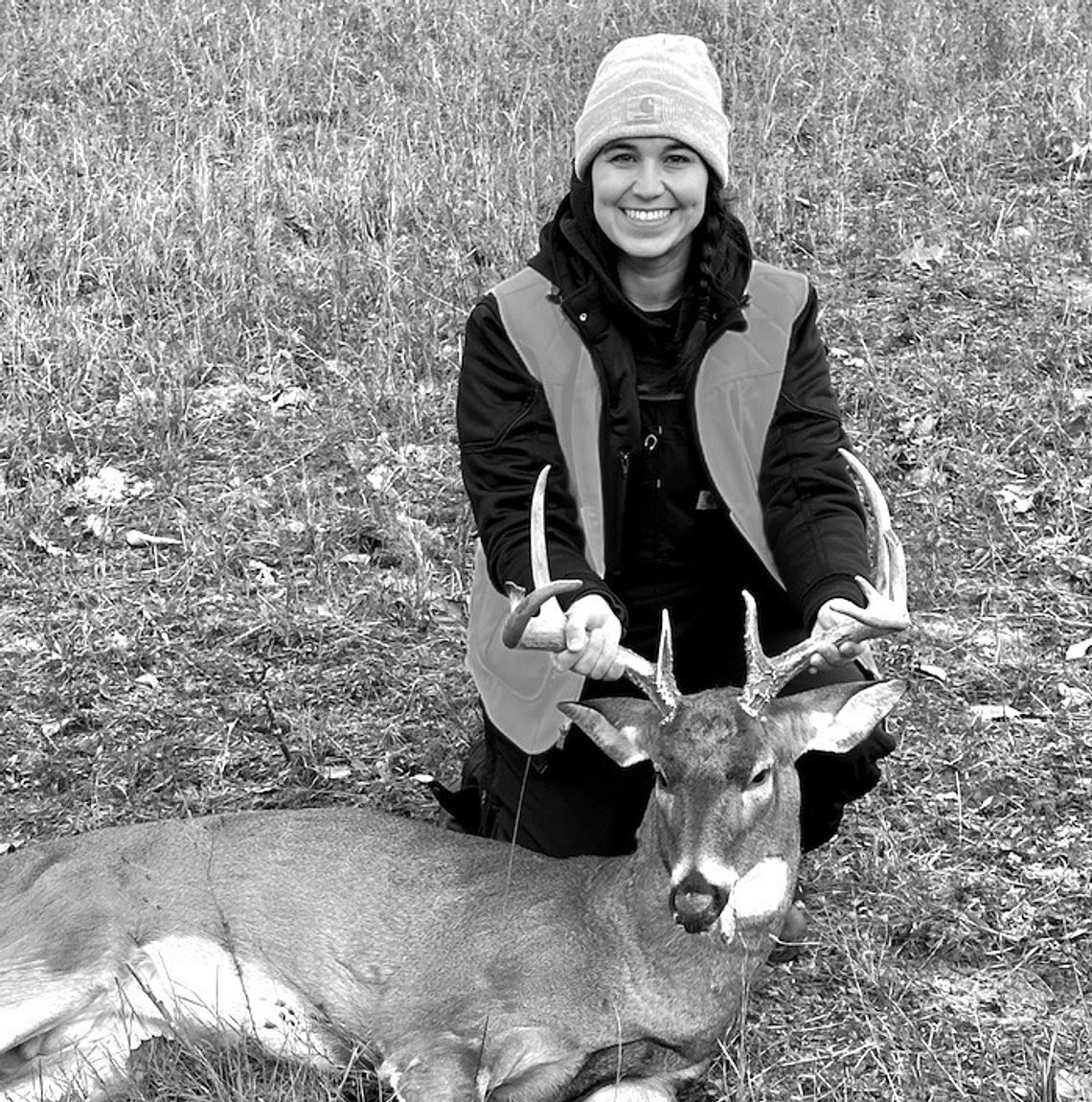 Opening day of hunting season Opening day of hunting season was lucky for Nicole Aboudib of Grand Rapids. She bagged this dandy nine point buck on private property in Leland Township. It was her first buck since she started hunting alone a couple years ago. Courtesy photo