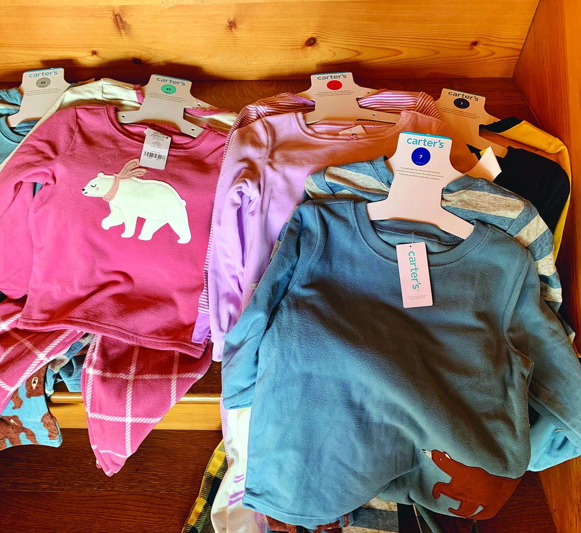 Members of the Glen Arbor Woman’s Club donated 60 pair of pajamas for the Leelanau Christian Neighbors’ baby pantry. Courtesy photo