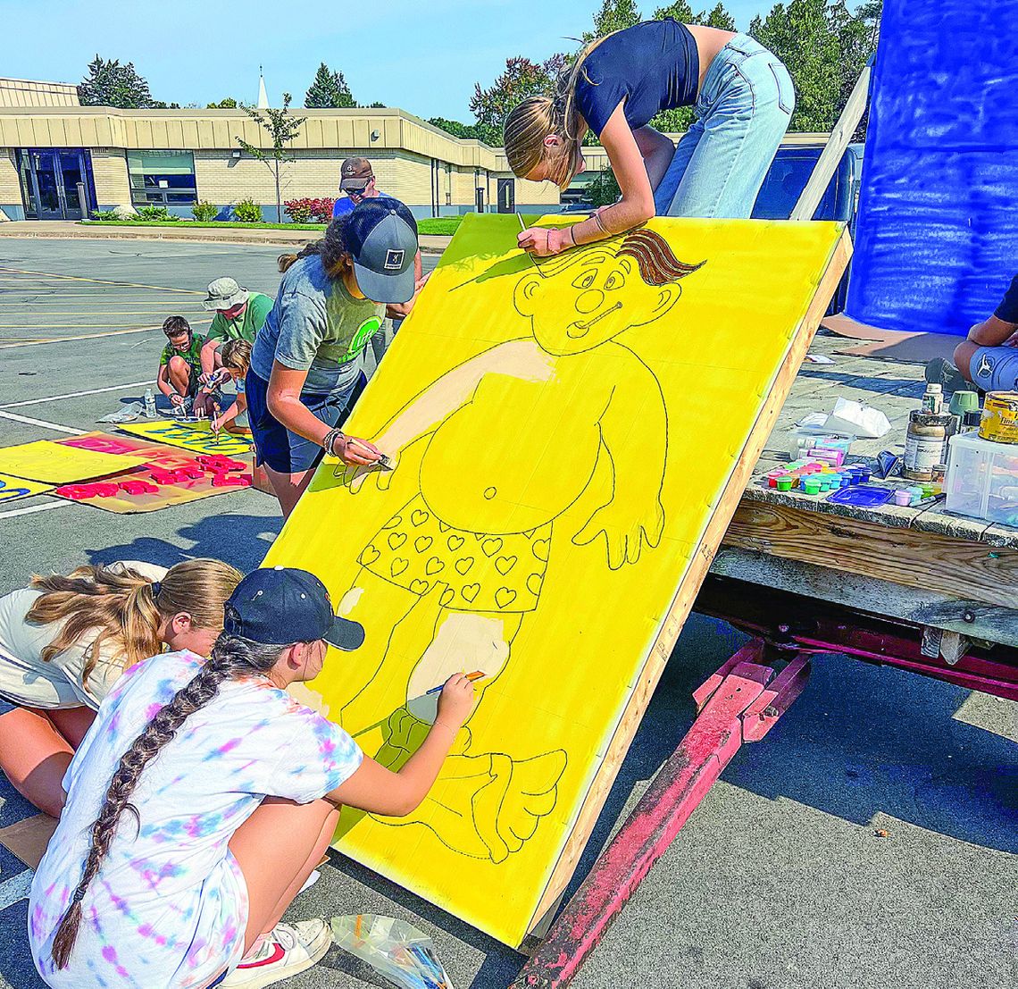 Northport middle school students are creating a homecoming parade float based on the board game “Operation.” In addition to the high school’s four floats, the elementary students will also have a (Candyland-themed) float included in the parade on Saturday. Courtesy photo