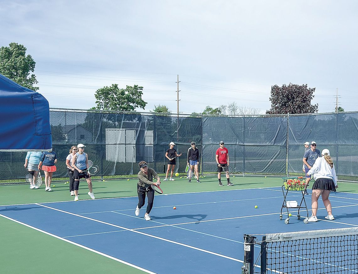 Participant of a Leelanau Love Tennis Clinic in Suttons Bay Participant of a Leelanau Love Tennis Clinic in Suttons Bay