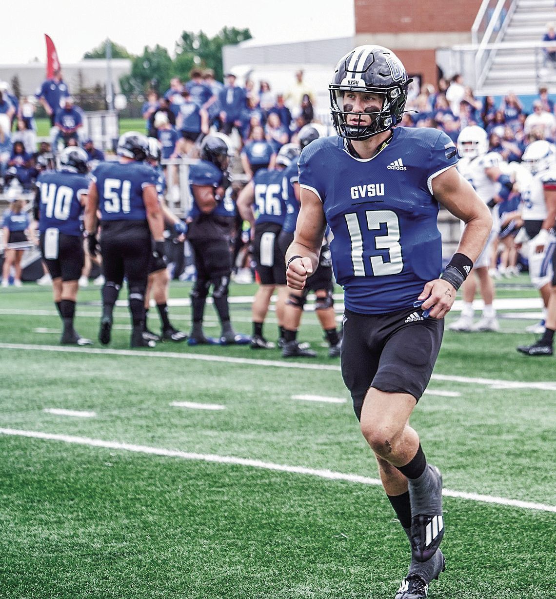 Cade Peterson, a Glen Lake graduate who went on to play at Grand Valley State University, signed a deal with the Detroit Lions. Courtesy photo