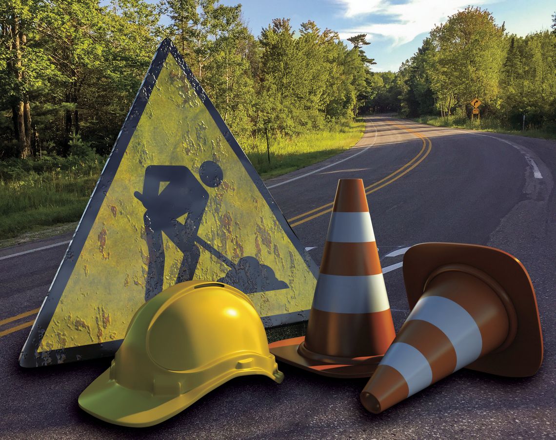 A portion of M-22 in Leelanau County. Digital illustration by Mike Anderson.