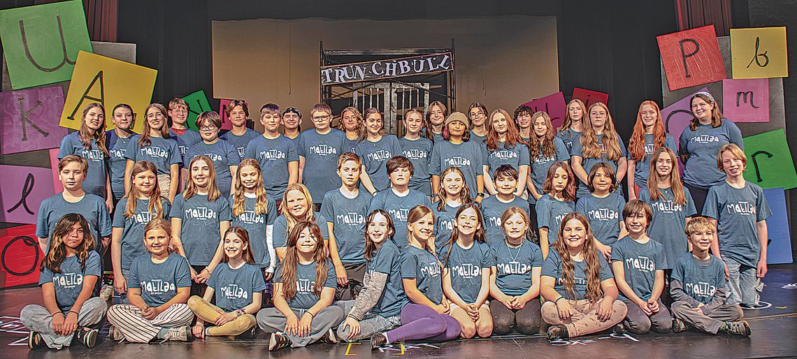 Students from Leland Public School will present ‘Matilda: The Musical’ tonight and Friday, at 7:30 p.m.; two shows Sunday at 2 and 7:30 p.m. and again next Thursday, Friday and Saturday in the school’s Performing Arts Center. Courtesy photo