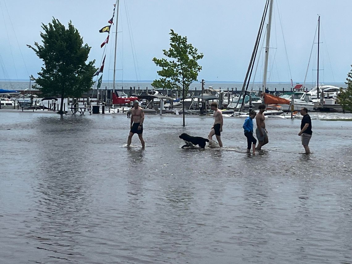 Severe rainfall causes flooding Northport