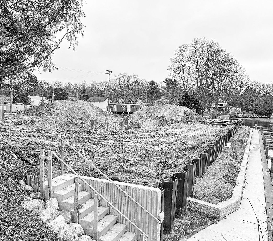 Site work continues at the former site of the Bluebird Restaurant and Tavern in Leland. Owners Skip and Lynn Telgard’s proposed redevelopment plans include demolition of the restaurant which will be replaced with a new building; large patio with 100 outdoor spaces and indoor seating to acc...