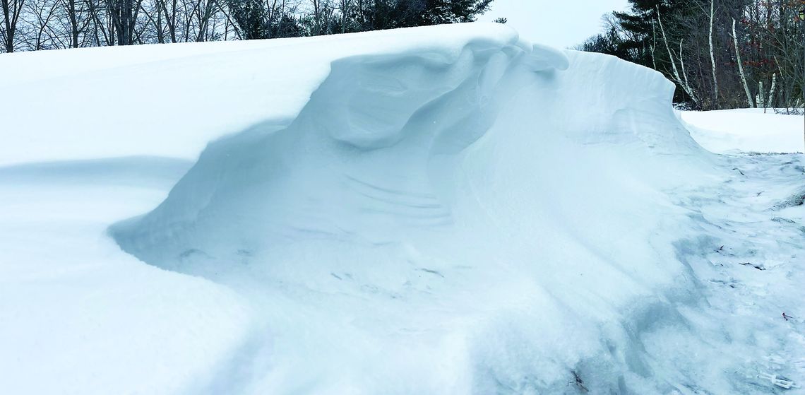 Snowdrifts formed