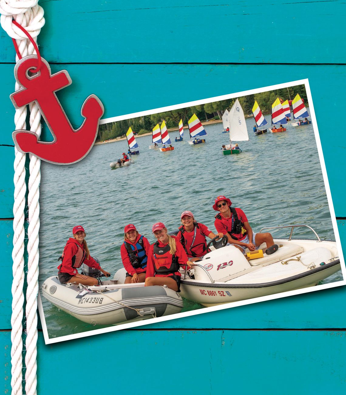 Some of the staff with the Northport Youth Sailing School Some of the staff with the Northport Youth Sailing School are pictured last season with students from the program practicing their sailing skills on Northport Bay. Photo courtesy of Glenn VanOtteren
