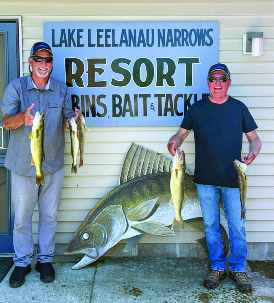 Mike Hansen and Ed Gillie placed third in the tournament, and won prize money for catching the biggest walleye. Courtesy photo