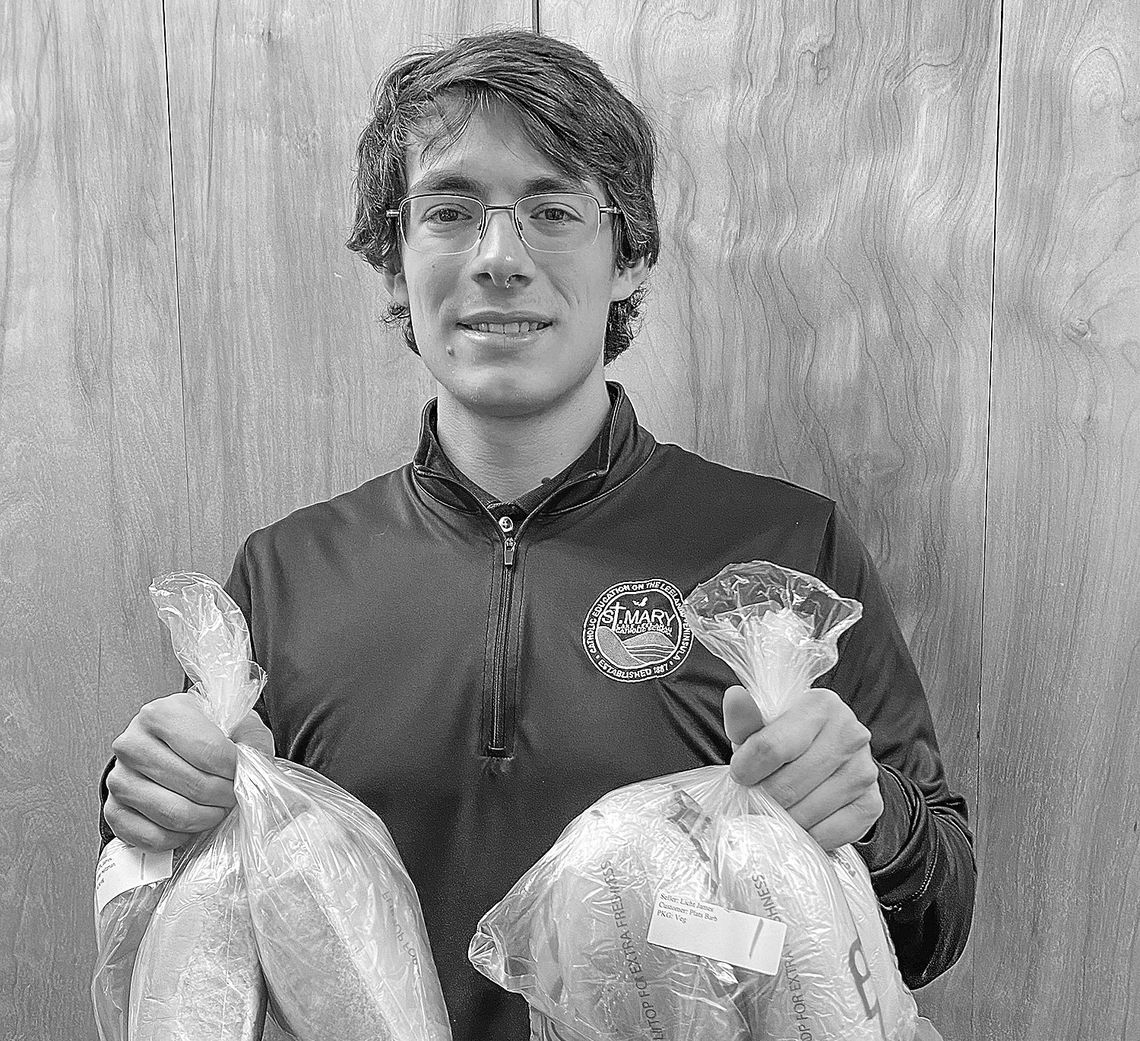 St. Mary School Business Professionals of America (BPA) students made approximately 1,000 submarine sandwiches last Thursday sold to support the school’s middle school and high school Business Professionals of America program. Senior James Licht is shown delivering sandwiches to hungry sta...