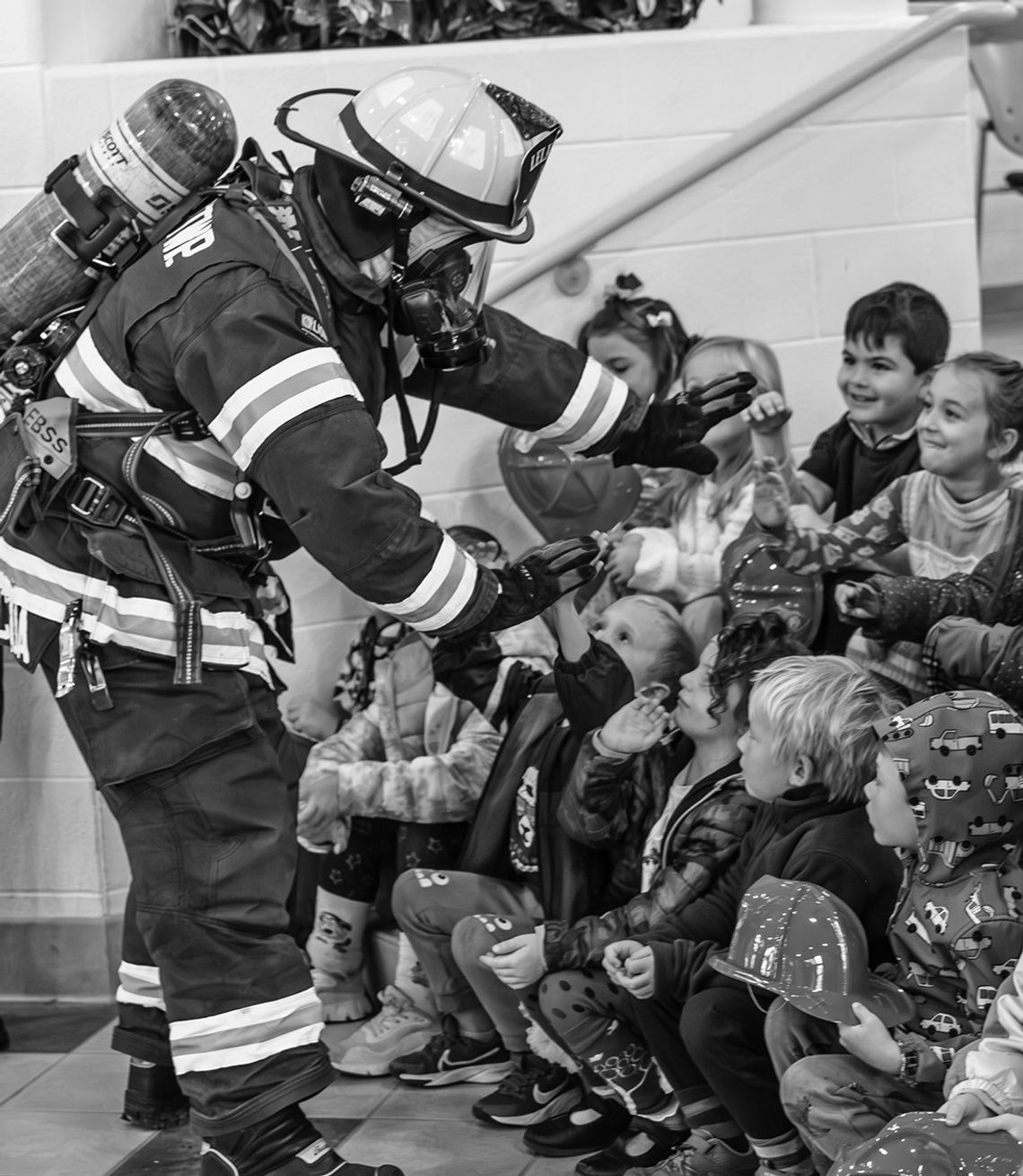 St. Mary School Elementary students received a special visit from the Leland Township Fire Department
