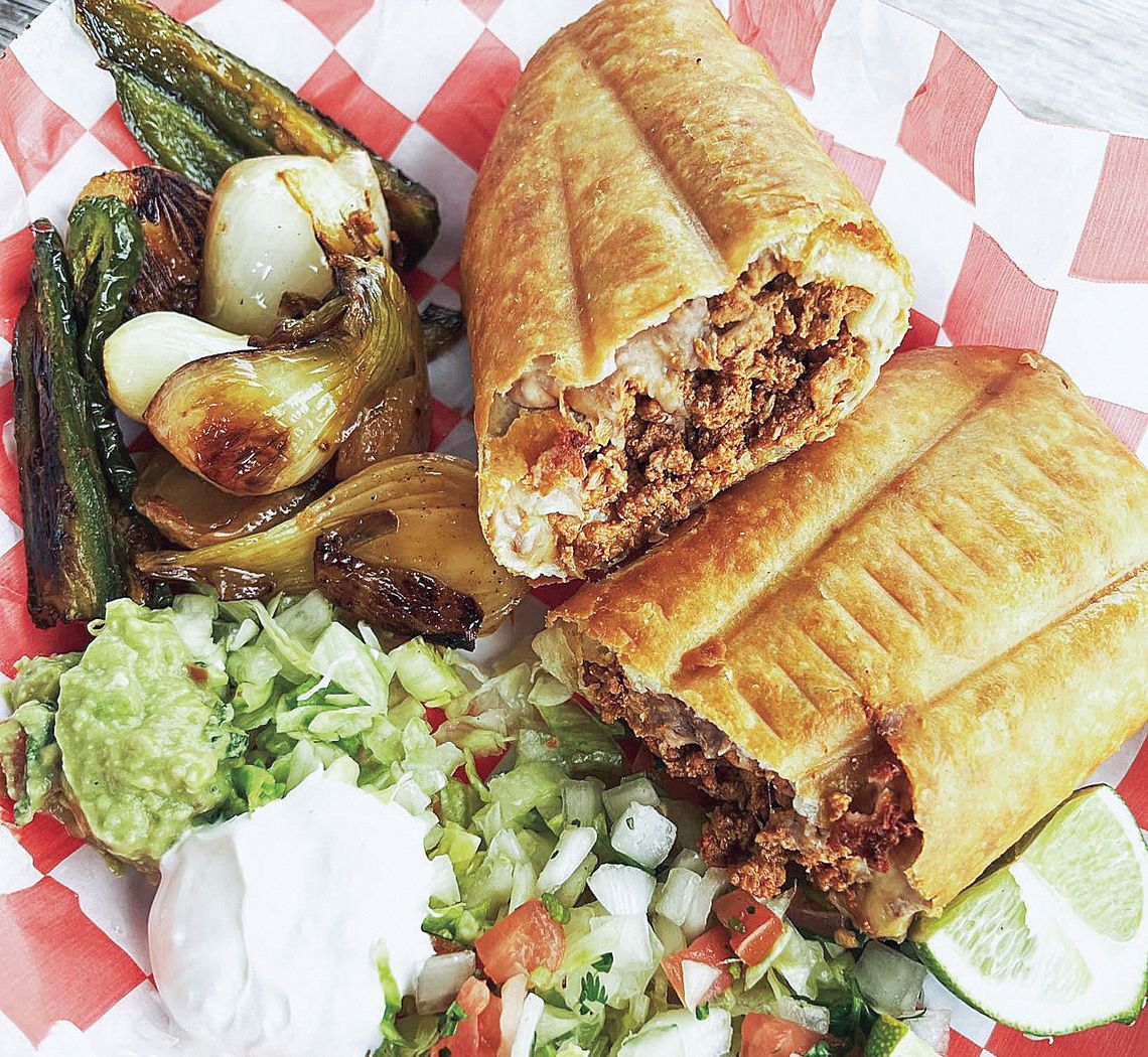 Chimichangas, pictured here, are a customer favorite at Taqueria Las Lagunas in Suttons Bay. Courtesy photo
