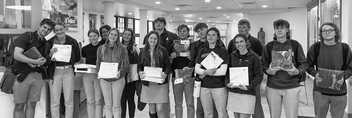 The 2024 St. Mary Senior Class is gearing up for graduation! The group is all smiles as they receive their cap and gowns in anticipation of the upcoming graduation ceremony on Sunday, June 2. Courtesy photo