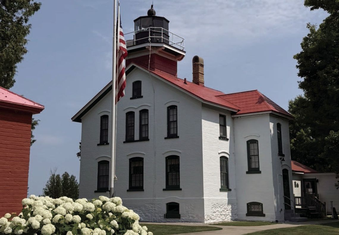 The dog days of summer at the Grand Traverse Lighthouse under blue skies over the weekend