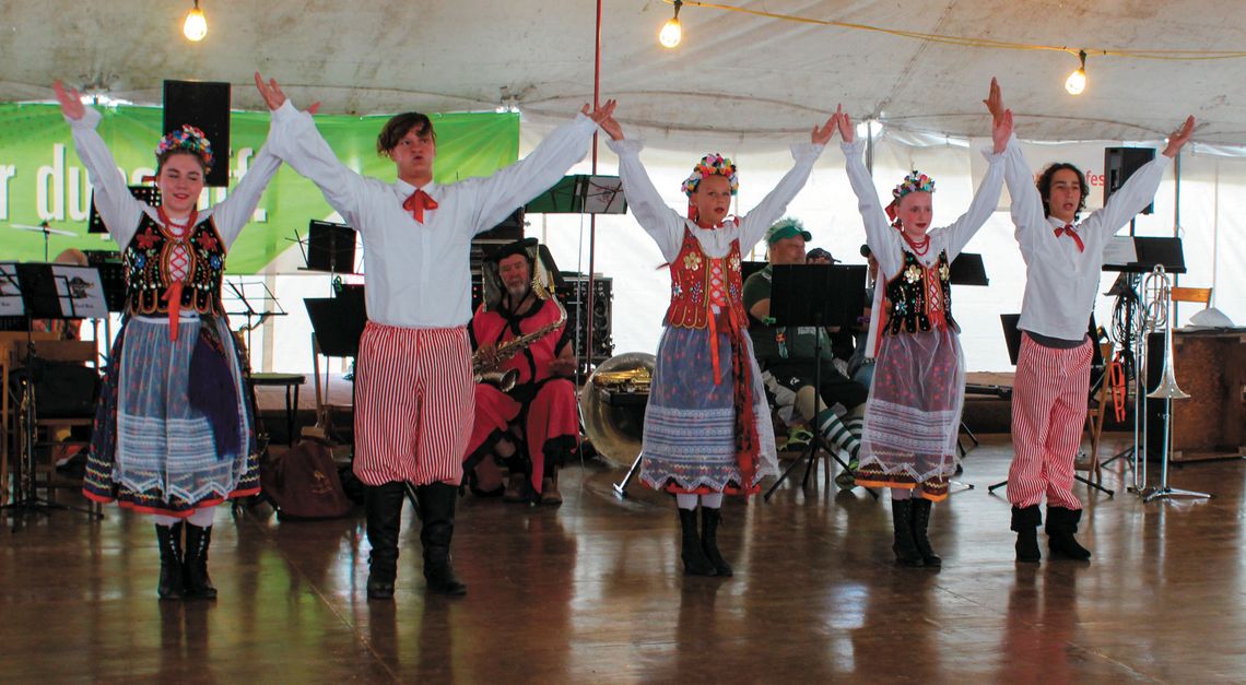 The Gwiazda Dancers The Gwiazda Dancers from Hamtramck are a recent addition to the Cedar Polka Fest in Cedar. Enterprise photo by Mike Anderson