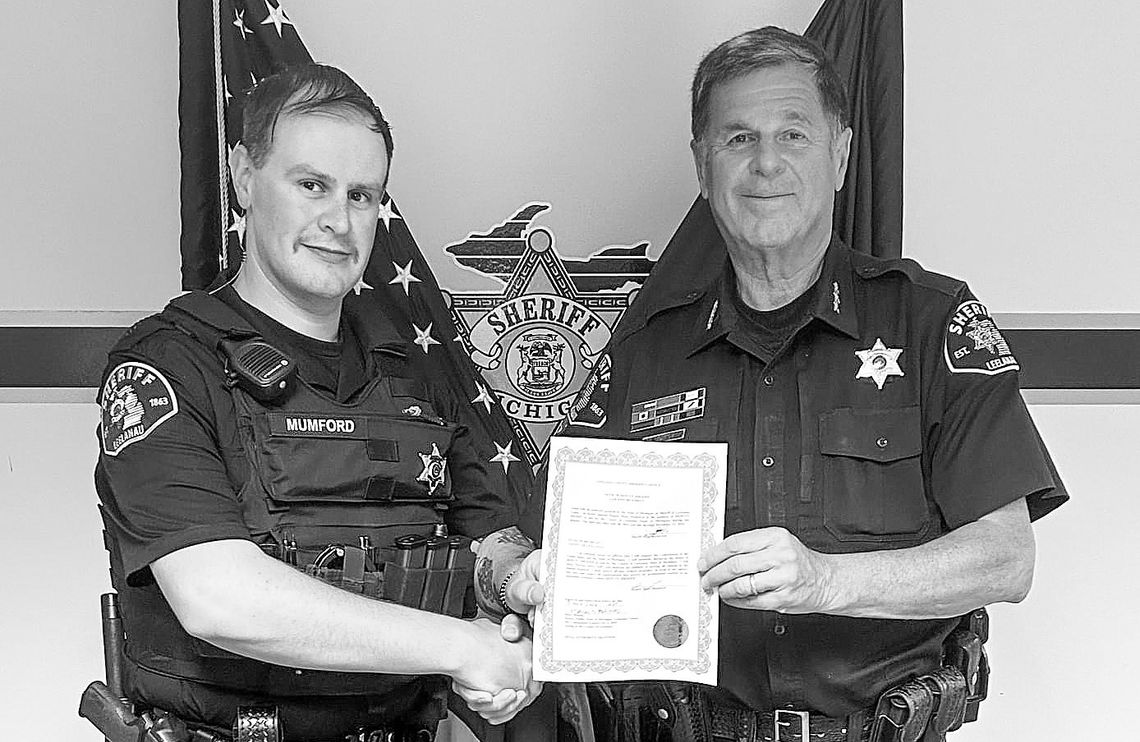 The Leelanau County Sheriff’s Office The Leelanau County Sheriff’s Office has a new deputy. Marc Mumford joined the staff July 13. He comes to Leelanau after working for the Dunn County Sheriff’s Office in North Dakota. Courtesy photo