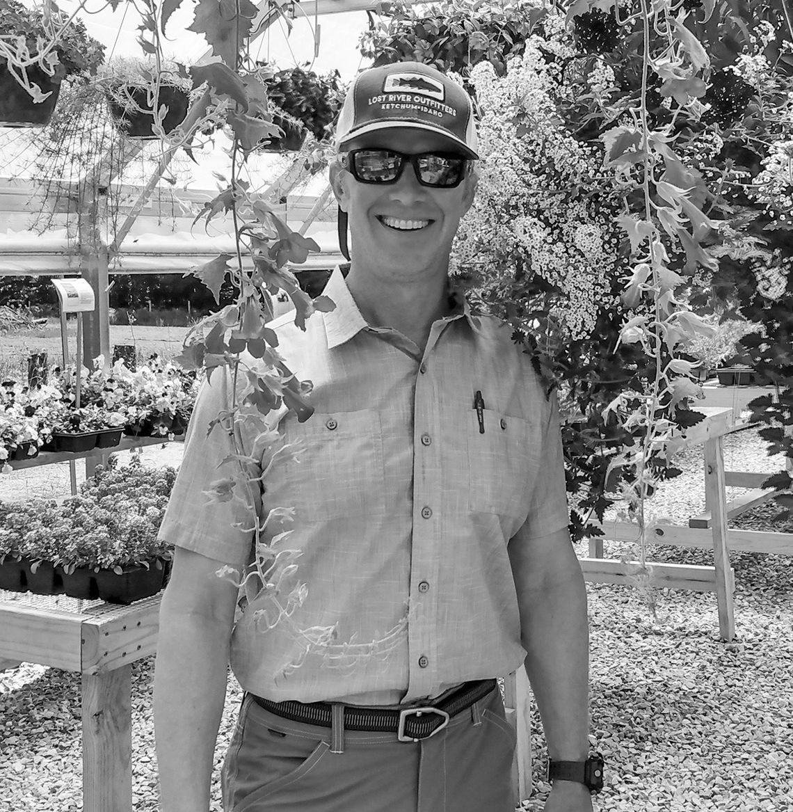 Jason Catana introduces a reporter to some of the products grown and sold in his greenhouse, Pollinators Meadow, in Cedar. Enterprise photo by Zachary Marano