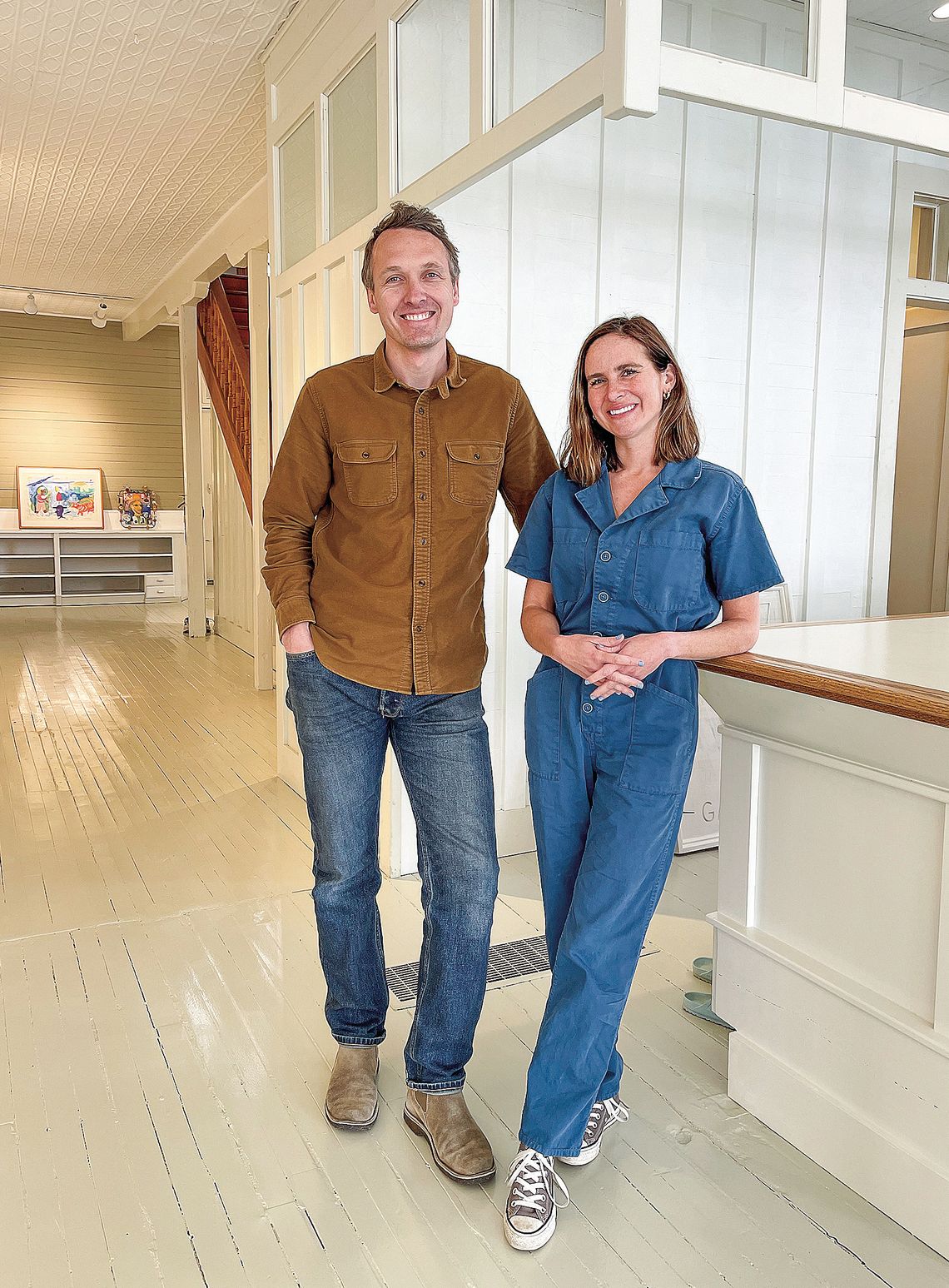 Leelanau natives Matt and Hillary Voight will open “V Gallery,” which occupies the former space of Tamarack Gallery in Omena, at the end of May. Enterprise photo by Meakalia Previch-Liu