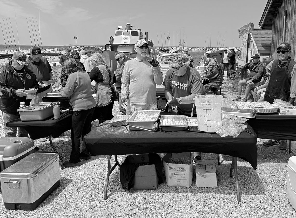 Veterans fish-fry at Leland Harbor