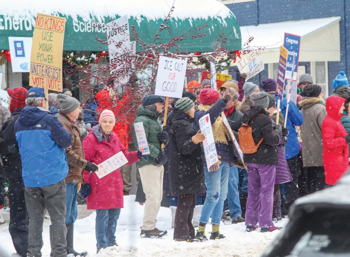 Well over 100 people protested Well over 100 people protested